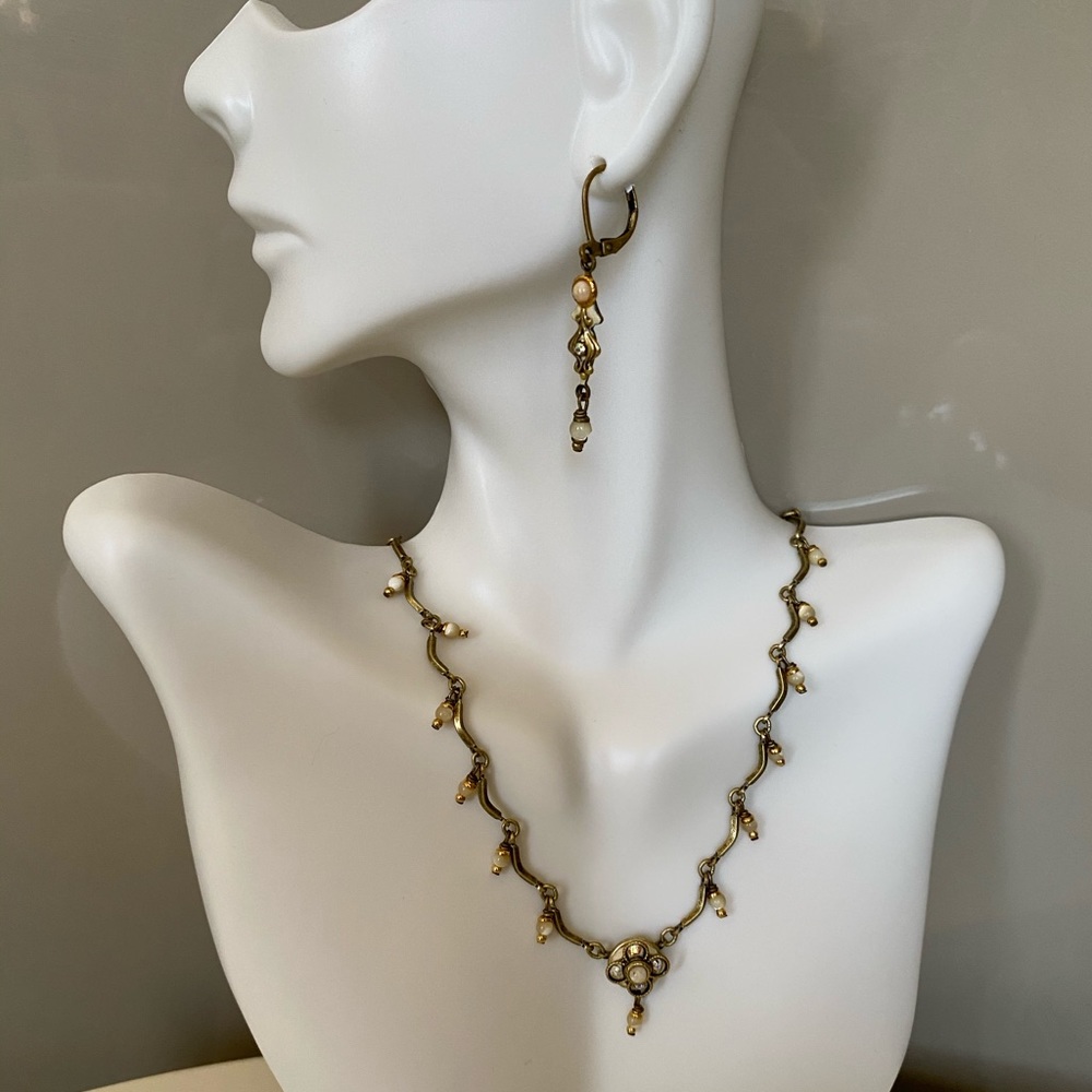 (🍁) Boho one of a kind earrings and necklace set